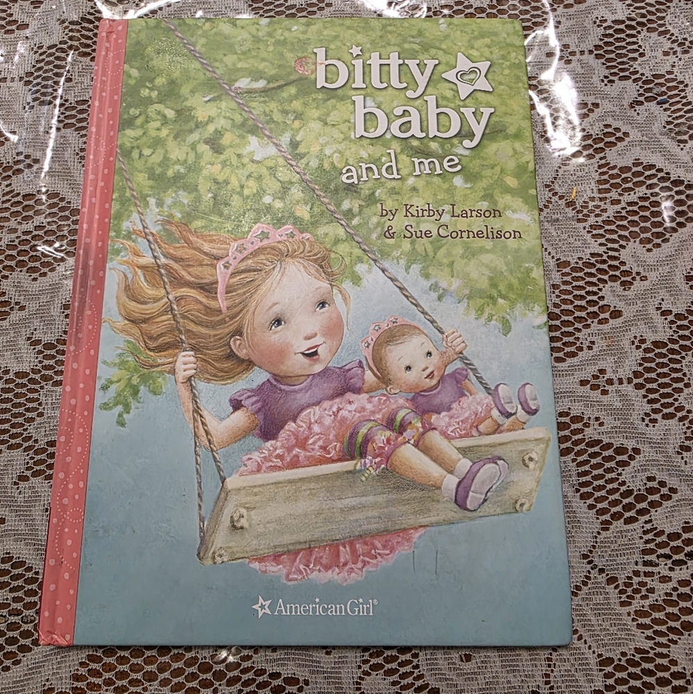 American Girl Bitty Baby Book with Green and Pink Cover